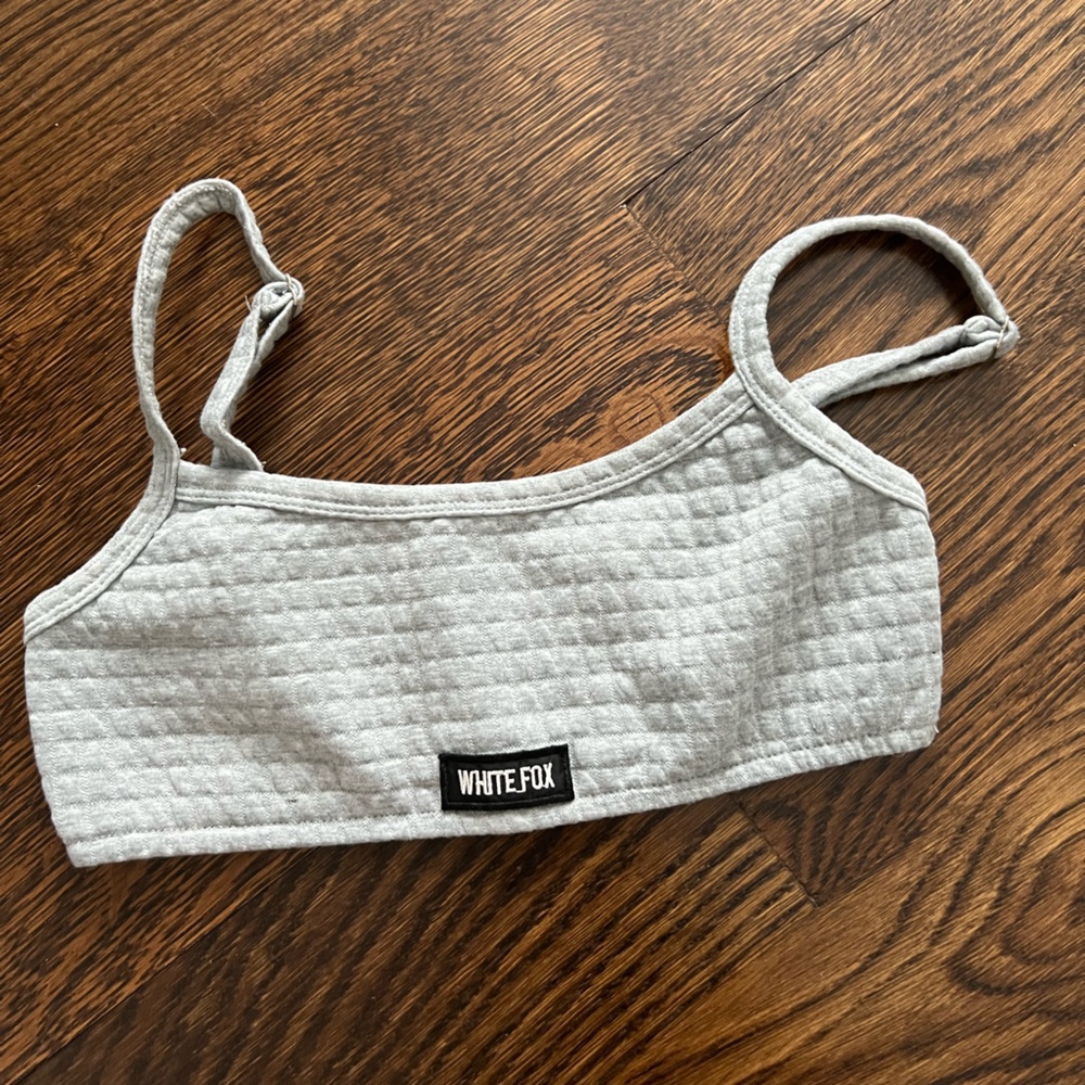White Fox Quilted Bra Top